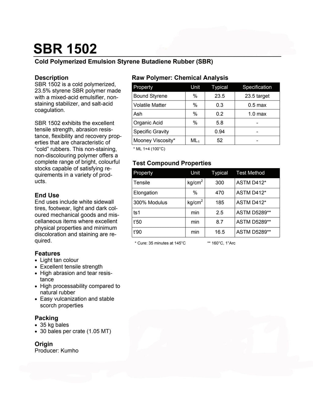 SBR-1502(KUMHO)